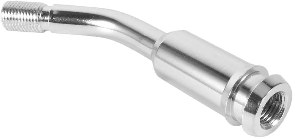 Dweekiy Gear Stick Extension, 5inch Gear Shifter Stick Lever Bend Extension Shift Knob Extender for T4 Silver
