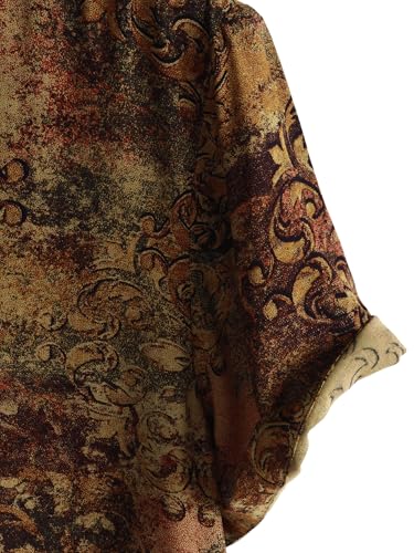 Image of JOTOOK Mens Hawaiian Shirt Short Sleeve Button Down Tropical Shirts Casual Floral Summer Beach Shirt
