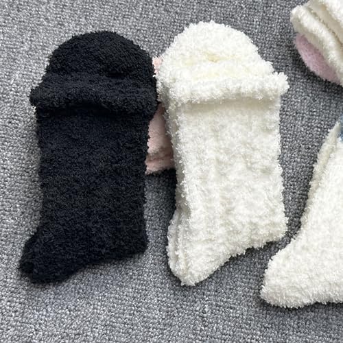 Image of Tergy 6 /20 Pairs Fuzzy Socks Soft Cozy Fluffy Warm Winter Sleep Plush Bed Microfiber Slipper Fleece Socks for Women