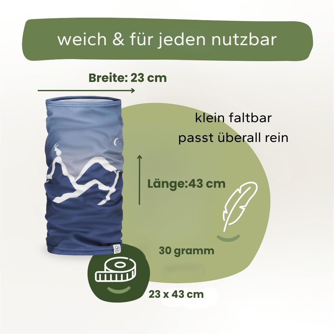 Gipfelgaudi Multifunktionstuch – Atmungsaktives & elastisches Schlauchtuch für Wandern, Sport & Alltag | Rundum bedruckt | Schnell trocknend & vielseitig tragbar