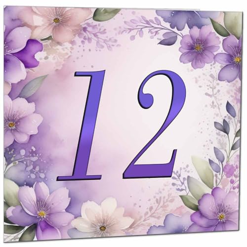 12th Birthday Card for Girls - Purple Floral 12th Birthday Cards for 12 year old Granddaughter Daughter Kids twelve, twelfth Sister Niece cousin