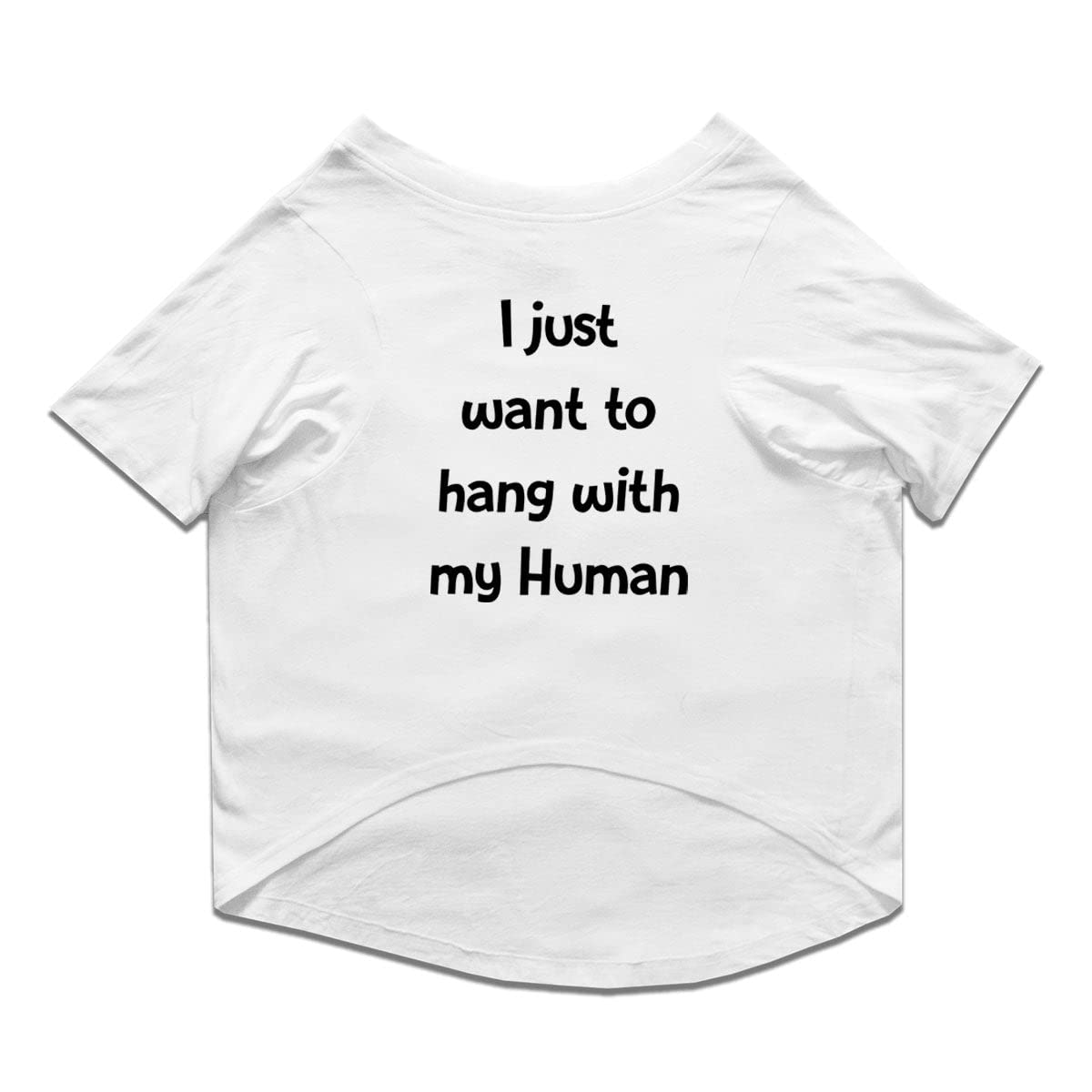 Ruse Basic Summer Dog T-Shirt I JUST Want to Hang with My Human Printed Pets Crew Neck Half Sleeves Shirt/Apparel/Clothes/Tees Gift for Dogs(White) XXS (B09XVHZML2) Amazon Price History, Amazon Price Tracker
