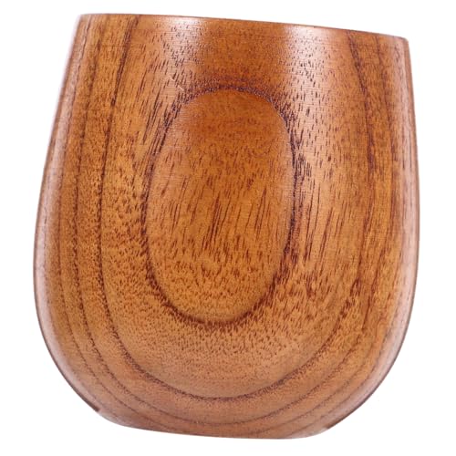 BIUDECO 酸?木製和風ティーカップ 携帯用アウトドアマグ 飲みやすいコンパクト 手作り木製カップ ワインやコーヒーに