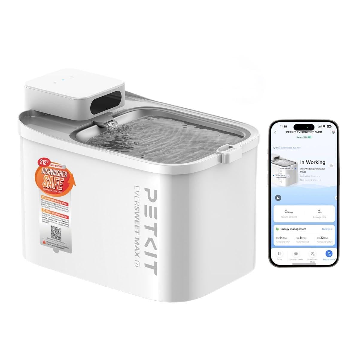 Fonte de Água Petkit Eversweet Max 2 UVC 3L Branca