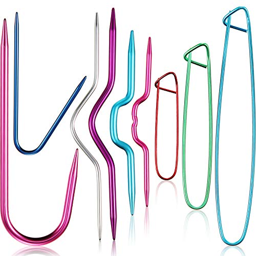 WILLBOND 9 Pieces Cable Stitch Holders, Mixed...