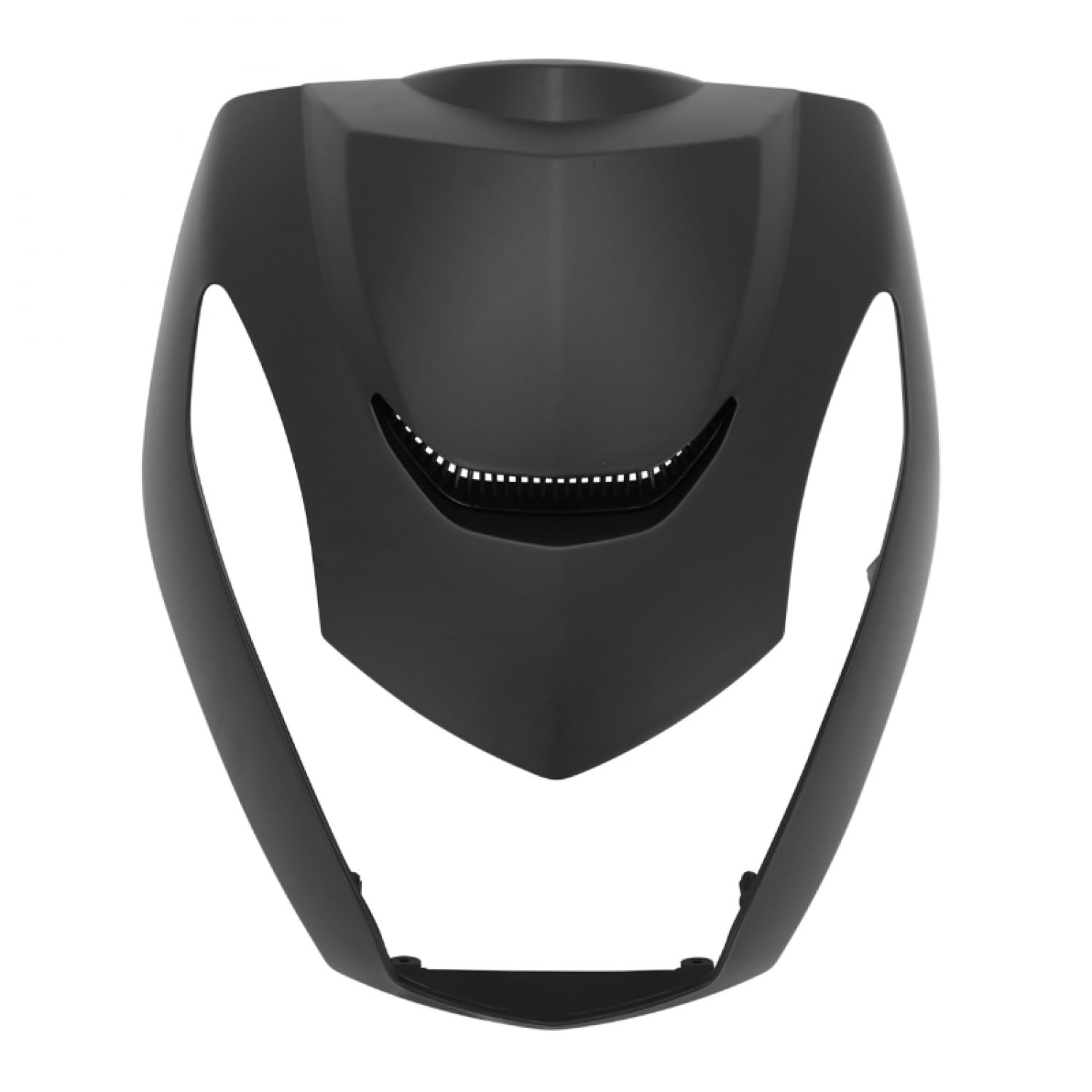 CARENAGE-TABLIER AV SUPERIEUR SCOOT ADAPTABLE PEUGEOT 50 KISBEE 2T ET 4T TOUS MODELES (NOUVEAU 2018+ + ANCIEN MODELE 2010+2017) NOIR MAT -P2R-