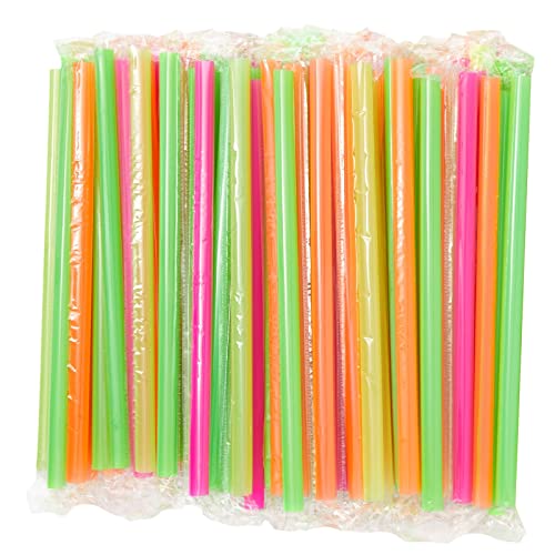 Pajillas Juvale para Smoothies multicolor, 100 unidades, 25.4 cm