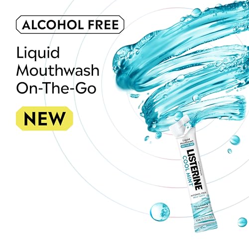 Image of Listerine Alcohol Free Mouthwash Packets, Cool Mint, 0.33 fl. oz, 30 Pack