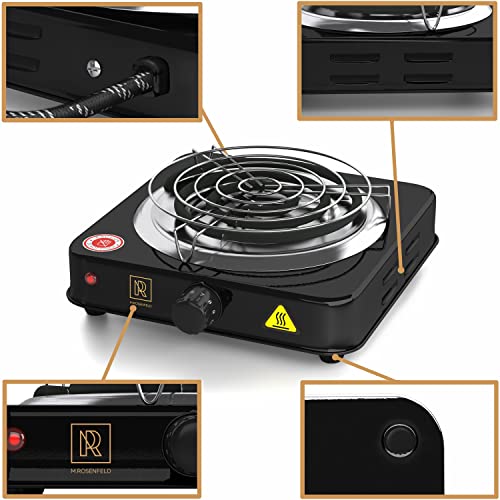 M. ROSENFELD Shisha Kohleanzünder für Shisha Kohle - Elektrischer Kohleanzünder Black Heat 1000W + Shisha Zubehör Set… – Bild 4