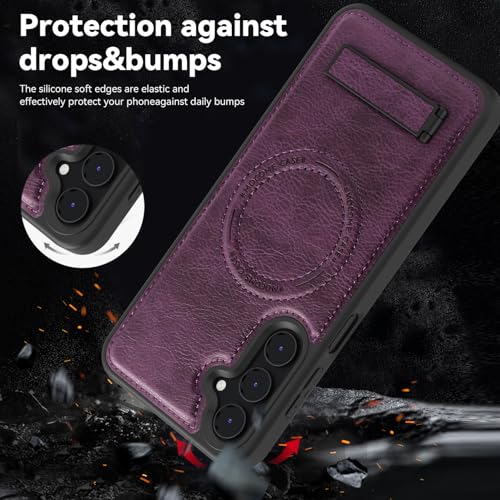 Image of Lunivop for Samsung Galaxy A16 5G Phone Case 6.7 inch PU Leather Purple