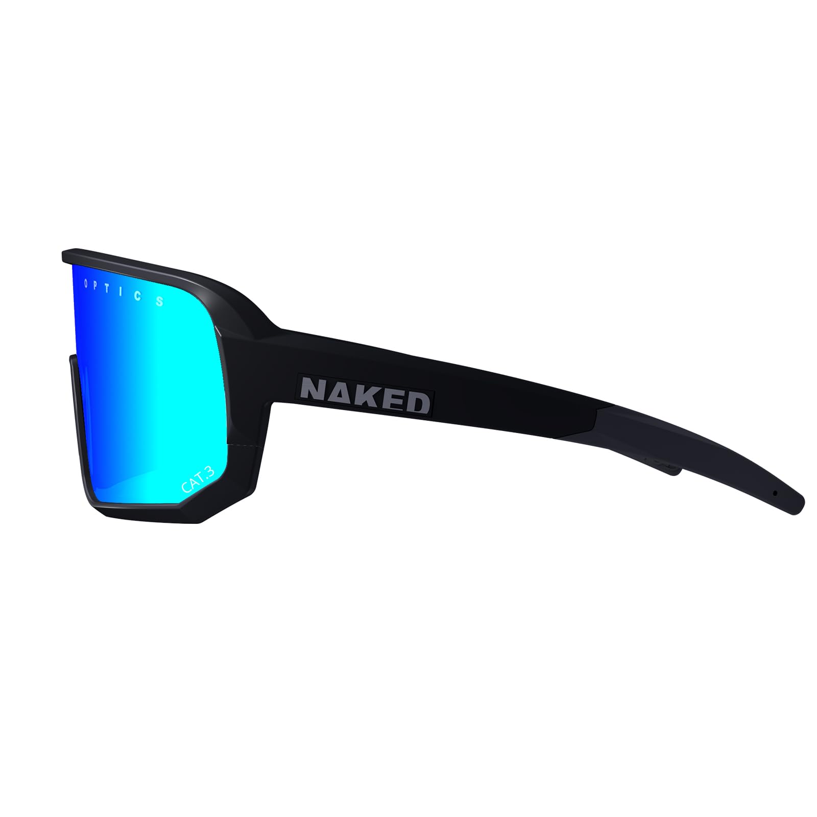 NAKED Optics Sportbrille für Damen & Herren VOLT – Unisex Fahrradbrille für Herren & Damen mit robustem TR-90 Rahmen – Rutschfeste Schnelle Brille mit UV 400 Schutz und austauschbaren Gläsern