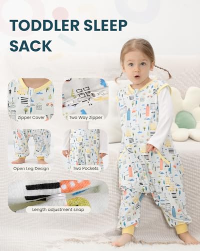 Image of HOMEAL Toddler Sleep Sacks 5t-7t - Sleeveless Sleep Sack with Legs