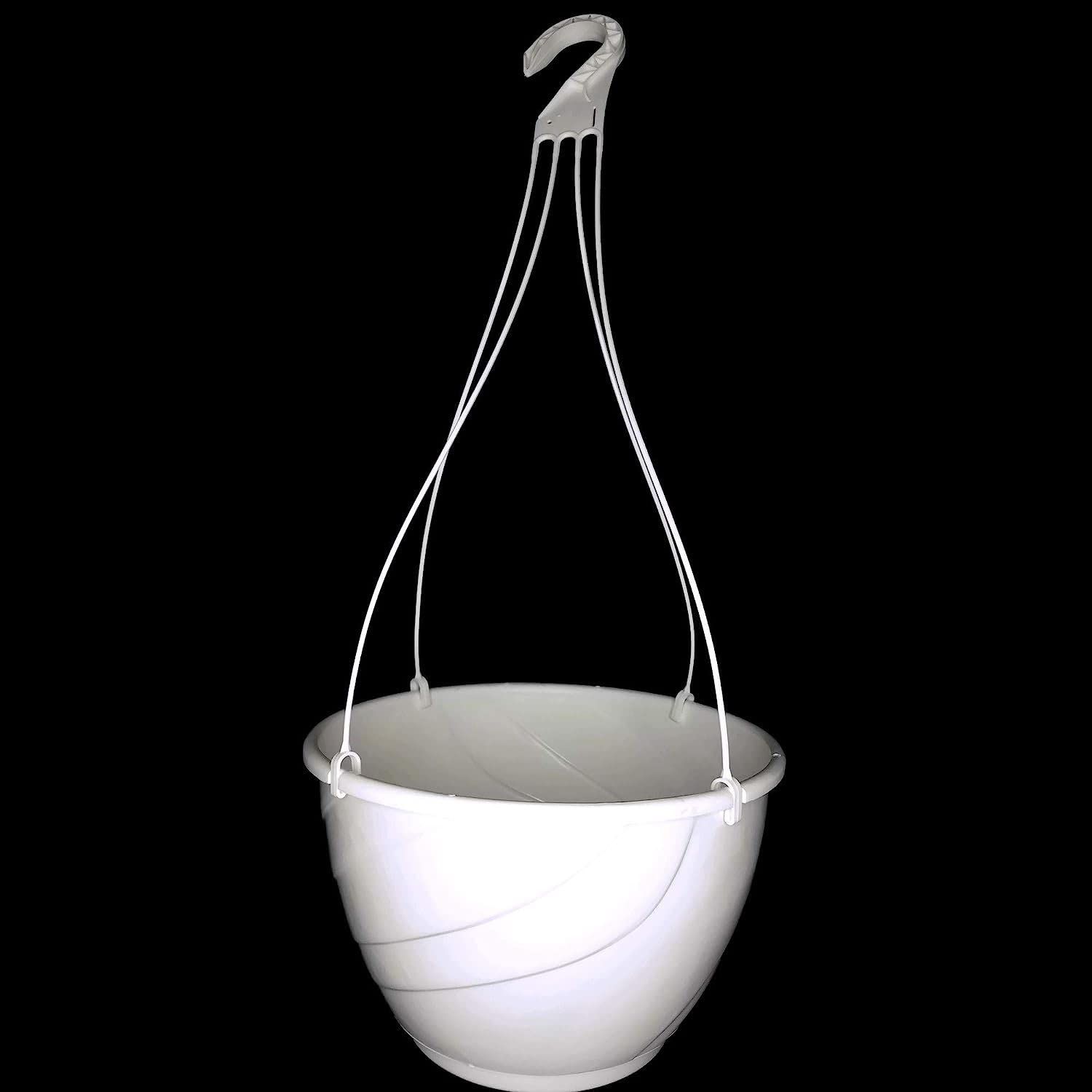 10 Sets Plastic Hanging Planter Pots Small Hanging Flower Pot, Hanging Orchid Pots 7 Inch with Detachable Hanging Chain Baskets for Outdoor Indoor Plants and Home Garden Balcony Decoration (White) (B0BYTC879Q) Amazon Price History, Amazon Price Tracker