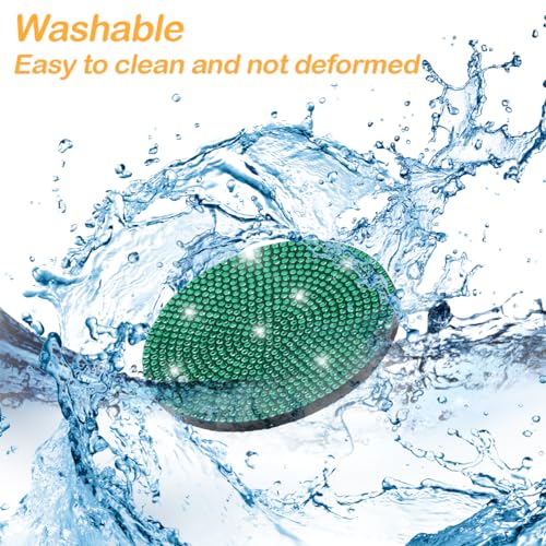 Image of Osilly Bling Car Cup Holder Coaster, 2 Pack Crystal Rhinestone Anti-Slip Insert Coasters, Universal 2.75 Inch Fashion Automotive Cup Mat, Car Interior Accessories Decor Gifts for Women (Green)