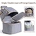 NCVI Breastmilk Cooler Bag with 2 Ice Pack, Breast Pump Bag with Cooler Fits 6 Bottles, Double Layer Breast Milk Baby Bottle Cooler Bag, for Travel, Nursing Mom Daycare, Work, Picnic (Stripe)