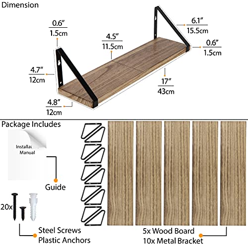 Wallniture LGO005 Ponza Wood Floating Shelves thumb #2