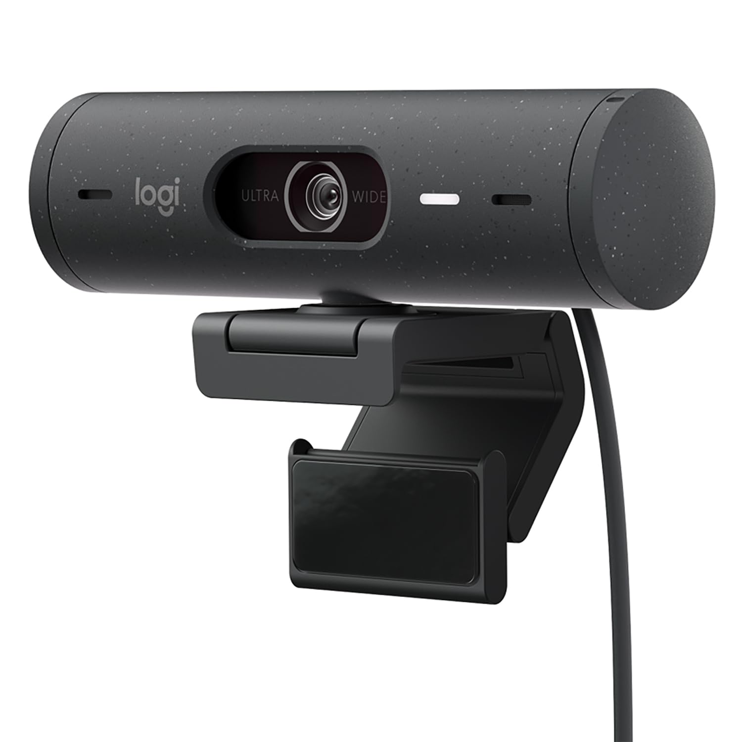 LogitechBrio 500 Full HD Webcam with Auto Light Correction,Show Mode, Dual Noise Reduction Mics, Privacy Cover, Works Microsoft Teams, Google Meet, Zoom, USB-C Cable - Graphite