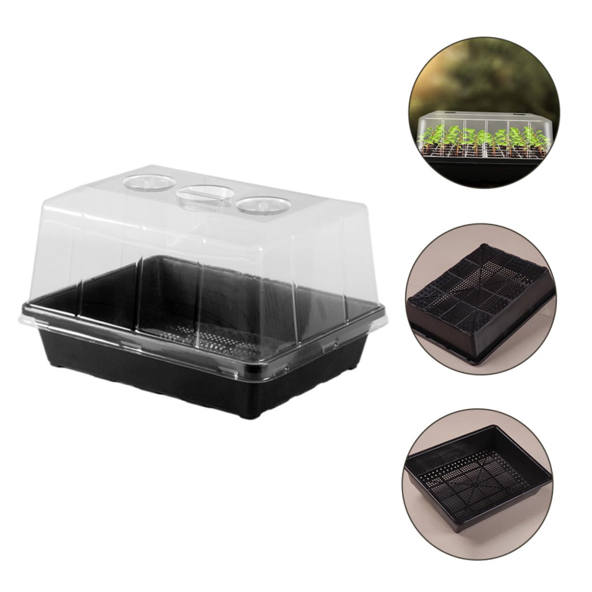 Toddmomy Plateau de Germination avec Dôme, 1 Lot en Plastique pour Semis