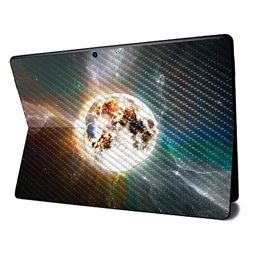 Image of MightySkins Carbon Fiber Skin for Microsoft Surface Pro X - Moon Explosion | Textured Carbon Fiber Finish | Easy to Apply, Remove, and Change Styles | Made in The USA (CF-MISURPRX-Moon Explosion)