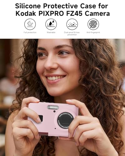 Funda de silicona para cámara Kodak PIXPRO FZ45 rosa miniatura 5