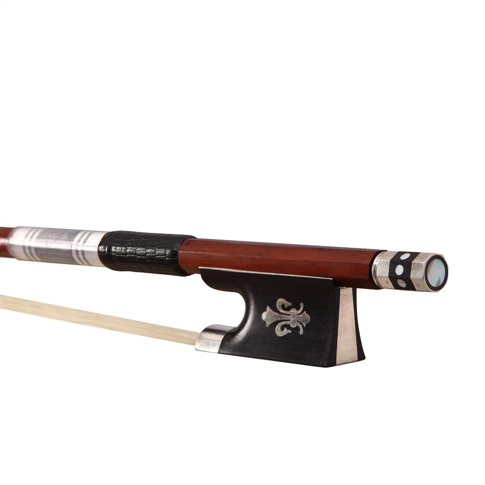 TSTS 4/4 Dimensione Pernambuco Viola Bow Natural Mongolia Horsehair Risposta Veloce Rana Ebano Rana Fiocco Professionale Violino