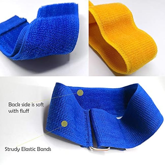 10 PCS 3 Legged Race Bands Three Legged Race Durable Firm Elastic Tie Rope Colorful 3 Leg Race Band for Kids Adult Outdoor Fun