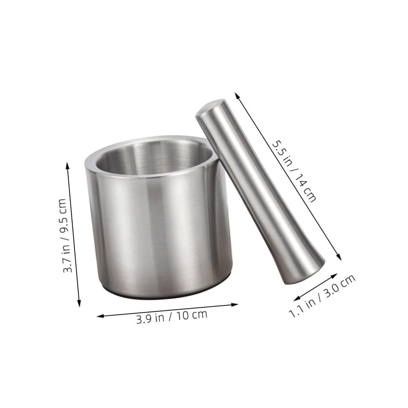 BESTYASH Mortero de Acero Inoxidable y Especias Cuenco Compacto y Portátil para Moler Hierbas y Frutos Secos Herramienta Multifuncional para Cocina y Uso Medicinal para Restaurantes y
