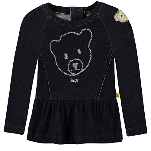 Steiff mäd. Ripp Sweat à capuche, gesti. bärkopf -  Bleu - 