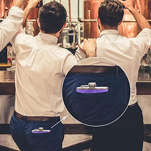 Small Flask For Liquor For Women Leakproof Hip Flask Leather Wrap With Funnel Discrete Shot Drinking Of Alcohol Gift For Men Hand Drawn Halloween Moon Background #TOP4