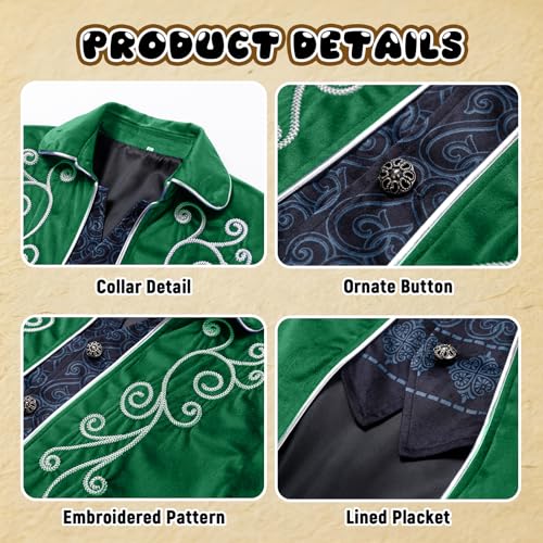 Image of Kids Medieval Steampunk Jacket Boys Victorian Renaissance Tailcoat