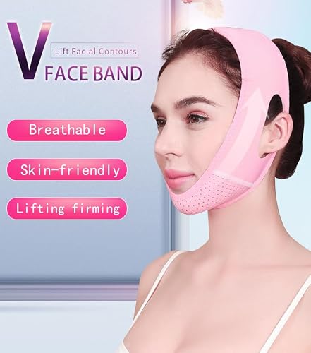 Chin Strap for Sleeping - Face V Line Lifting Mask, Double Chin Reducer, Reusable Jawline Shaper for Women