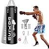 Heavy-Boxing-Bag-for-Adults-Youth-Non-Tear-Leather-Boxing-Equipment-Heavy-Bag-with-Adjustable-Wall-Bracket-Ceiling-Hook-Chain-4ft-Boxing-Bag-for-Kickboxing-Taekwondo-Karate-Muay-Training Heavy Boxing Bag for Adults & Youth, Non Tear Leather Boxing Equipment, Heavy Bag with Adjustable Wall Bracket Ceiling Hook Chain, 4ft Boxing Bag for Kickboxing Taekwondo Karate Muay Training
