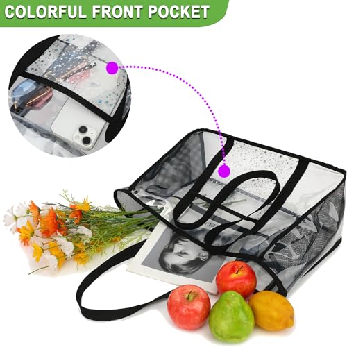 Fammart CB001-BK01 Large Clear Beach Bag, 23L Womens Shoulder Tote Bag thumb #4
