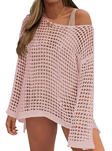 Image of CoCozy Crochet Cover Up for Women Mesh Hollow Out Bikini Cover Ups for Swimwear Summer Swimsuit 2026