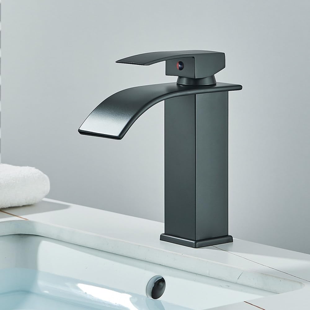 Mitigeur lavabo cascade avec valve en céramique durable