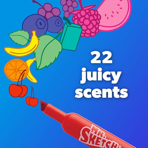mr sketch scented markers chisel tip marker assorted colors 22 count
