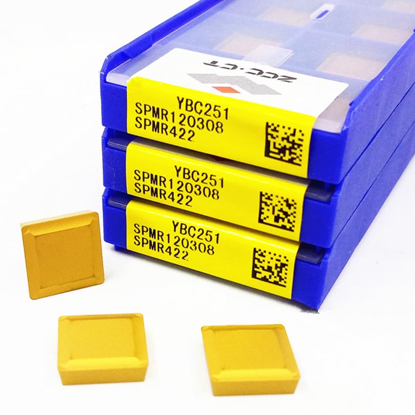Tool Part for SPMR090308 YBC251/SPMR120304 YBC251/SPMR120308 YBC251/SPMR120304 YBM251/SPMR120308 YBM251 CNC Inserts 10pcs/Box - (Angle: SPMR120308 YBC251 / Shank Diameter: 100pcs (10 Box))