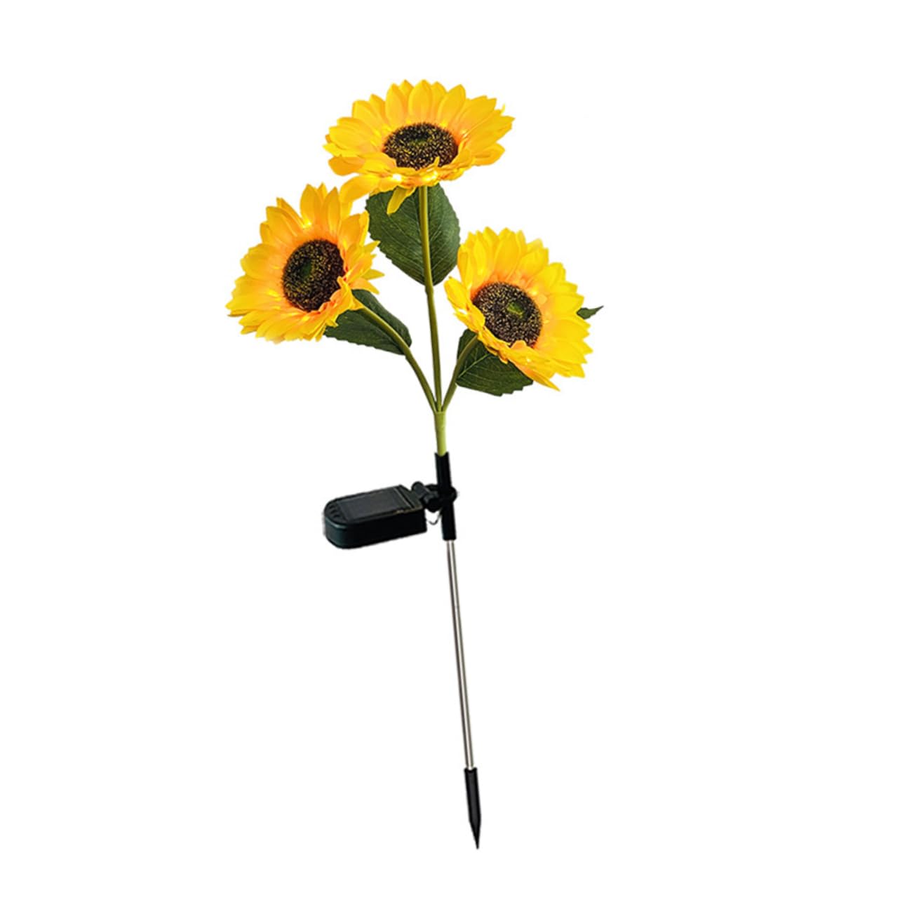 OFFSCH Solar Landscape Lighting 3-Headed Sunflower Lamp Solar Yard Lights Garden Decorative Light