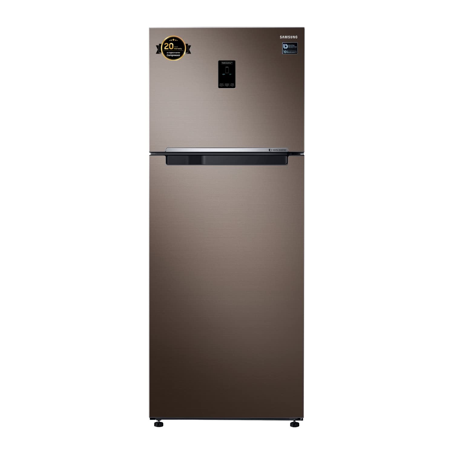 Samsung 650 Liters, Top Mount Refrigerator, RT46K6237DX/AE, Luxe Brown, Twin Cooling Plus, 20 Year Warranty on Digital Inverter Compressor