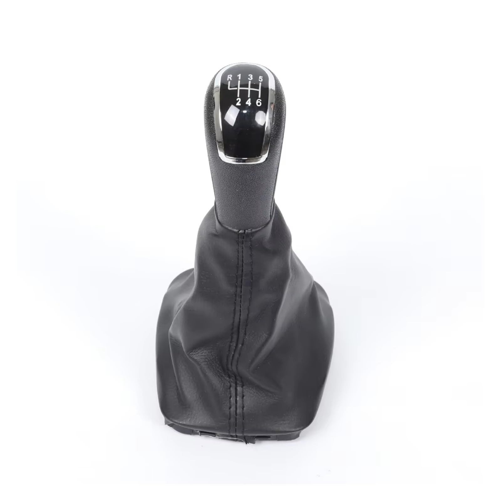 Qwqaab Black 6 Speed Manual Gear Knob For Skoda For Fabia Mk1 1999-2008 6Y0711113h Manual Gear Shift Knob Pu Gaiter Boot Cover 12Mm(Black 6 Speed)