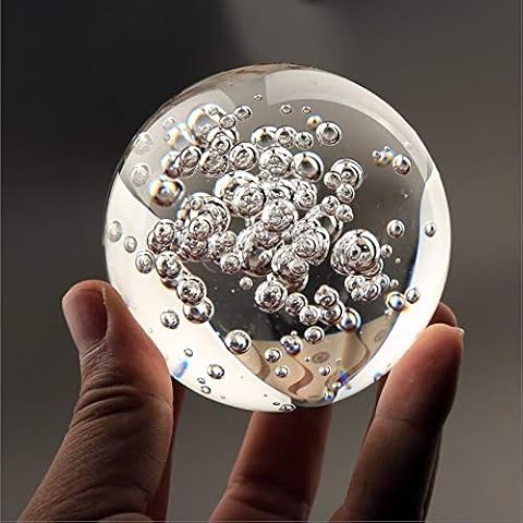 GYXYSJ Shining Crystal Glass Bubble Ball Press Paper Glass Sphere Figurines Decoration Cover
