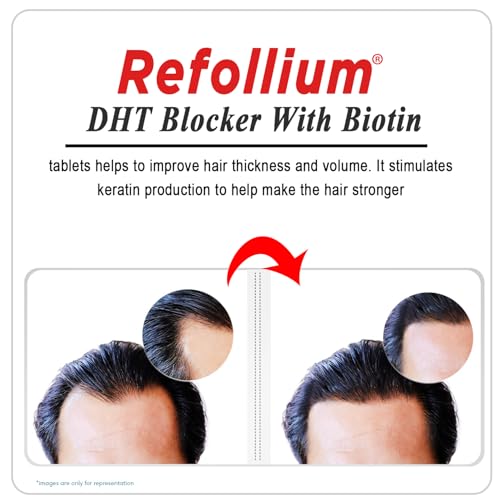 Image of DHT Blocker with Biotin | Helps Reduce Hair Fall, Stimulates Hair Growth | Hair Vitamins for Men & Women (30 Tablets) (PACK OF 3)