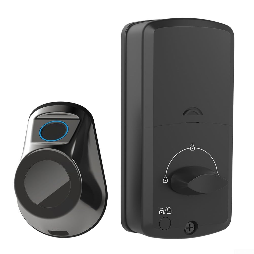 Serrure intelligente à empreintes digitales connectée IP45 pour porte d'entrée