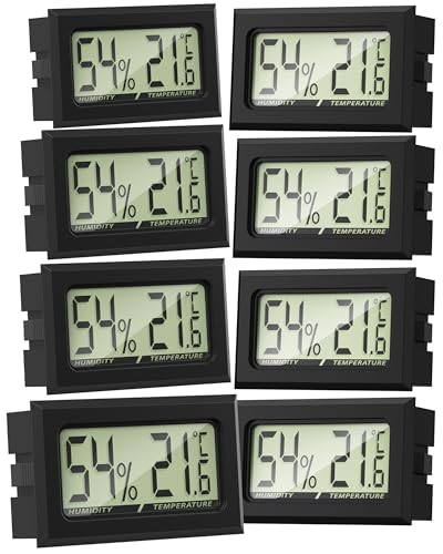 MAVORI® 8 x Thermo Hygrometer mini digital - 2 in 1 Temperatur und Luftfeuchtigkeitsmesser - Mini Thermometer und Hydrometer Feuchtigkeit digital - präzise Messwerte - inkl. Batterien MAVORI® 8 x Thermo Hygrometer mini digital - 2 in 1 Temperatur und Luftfeuchtigkeitsmesser - Mini Thermometer und Hydrometer Feuchtigkeit digital - präzise Messwerte - inkl. Batterien