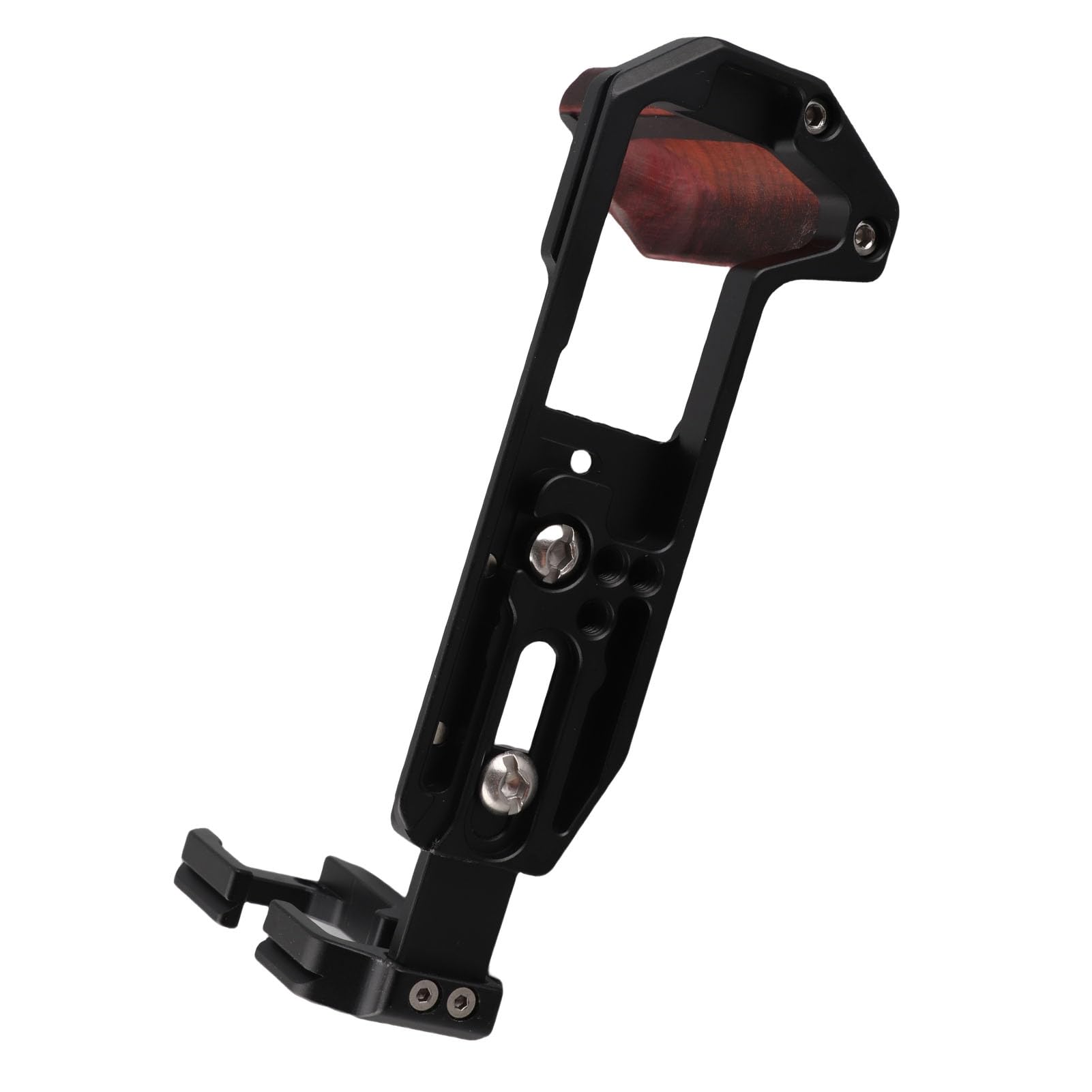 Poignée en Forme de L XT5, Poignée d'appareil Photo en Alliage d'aluminium de qualité Supérieure avec en Bois, Plaque à Dégagement Rapide Arca pour Photographie et Vidéo Vlog (Black)
