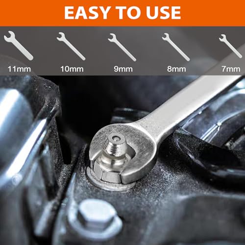 Image of 235 PCS SAE & Metric Grease Fittings Kit Hydraulic Grease Zerk Assortment: 1 /4 inch 1 /8 inch M6 M10 Straight 45 90 Degree, Wrench Kit(7-11mm) for Grease Gun Included