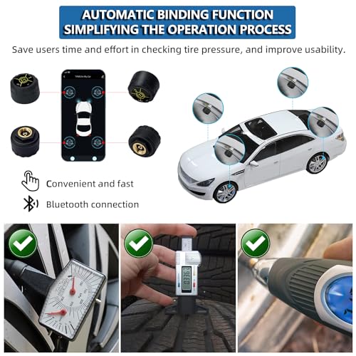 TPMS-Tire-Pressure-Monitor-System-Wireless-Tire-Pressure-Sensor-Real-time-Tire-Pressure-Sensor-Bluetooth-Temperature-Motorcycle-TPMS-for-CarsBikesSupport-iOSAndroid4-External-TPMS-KitUpgraded