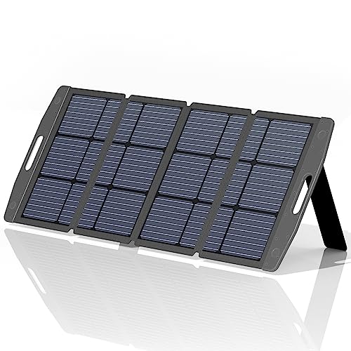 Solar Panel, Solarpanels Faltbar Solarmodul für ALL Tragbare Powerstation, Photovoltaik Modul Solaranlage für Outdoor Garten Balkon Wohnwagen Camping (DEPV - 100W)