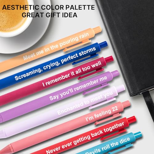 Set de 8 bolígrafos gel con tinta negra miniatura 6