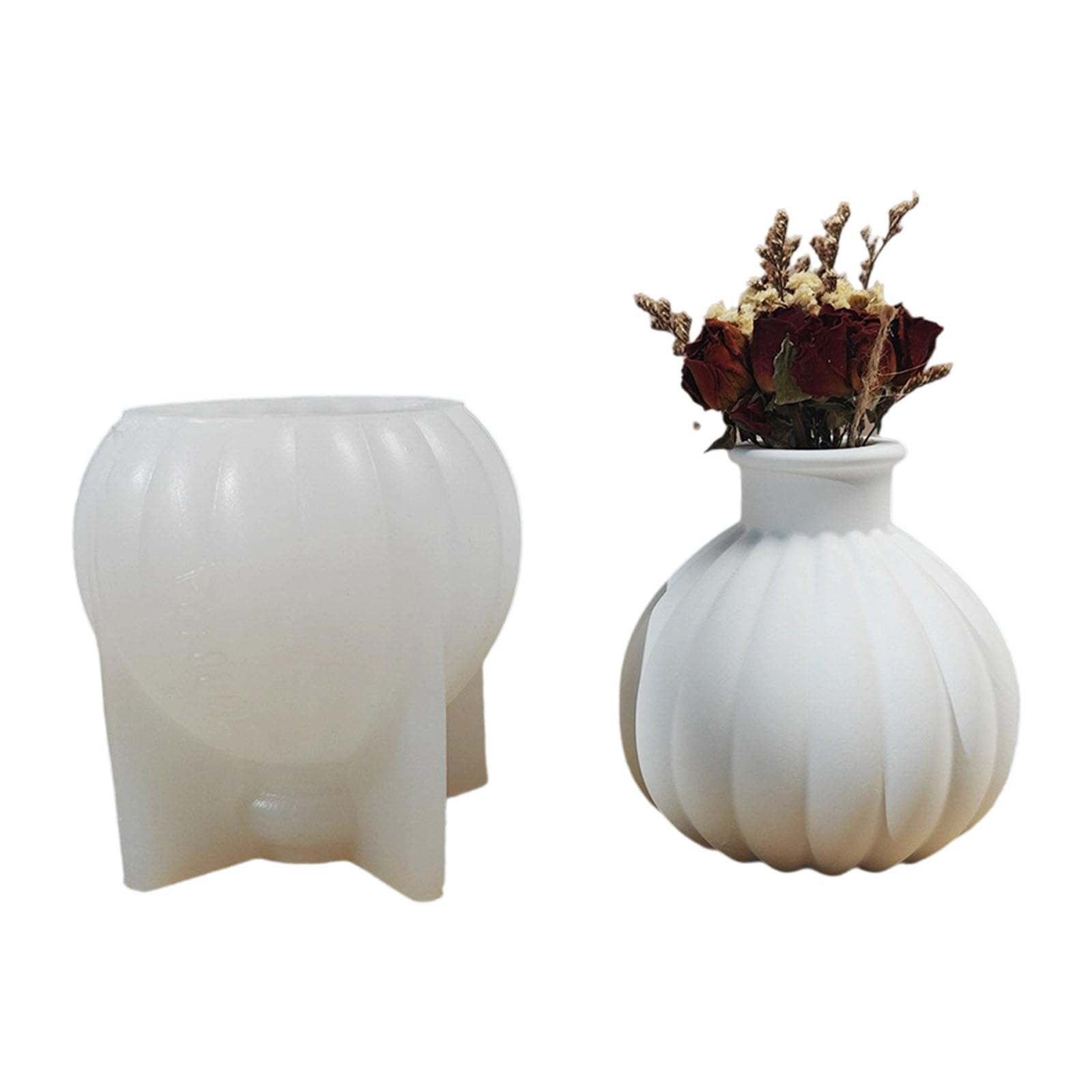 Jazuaiao Recyclable Elastomer Molding Molds Set Create Tiny Mineral White Vases Waxlights Soap Making Not Deadly Silicone Vase Molds